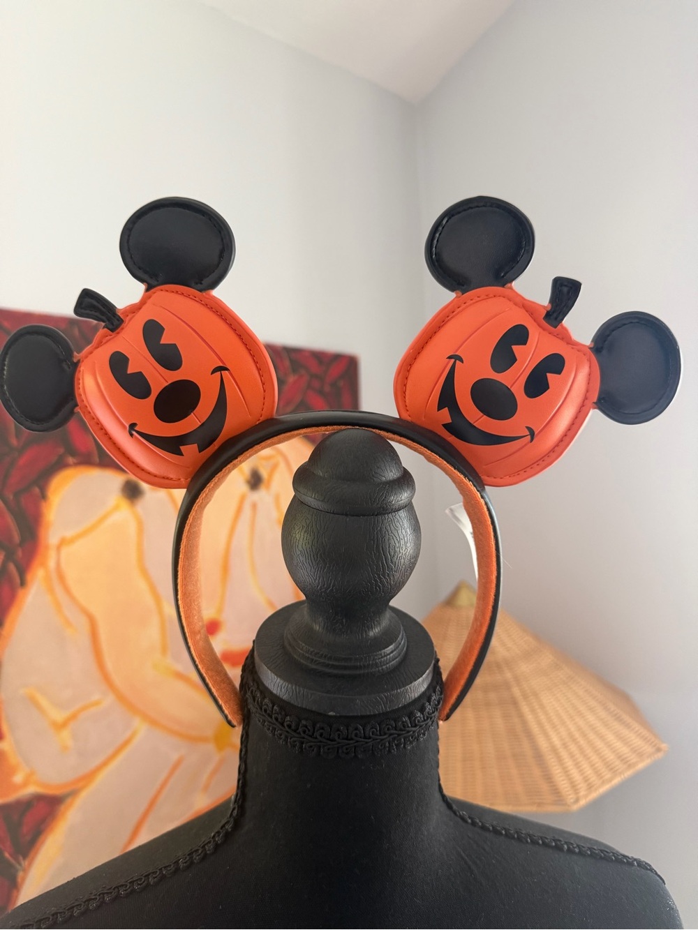 Disney Orange Pumpkin Mickey Ear Headband